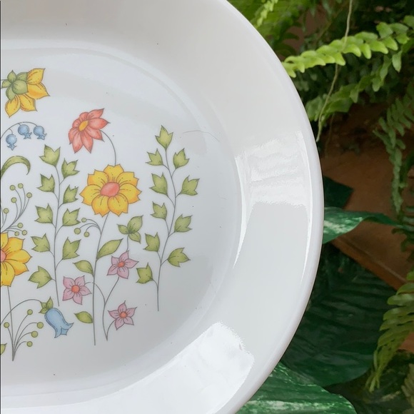 Vintage 70s Corelle Spring Meadow Serving Platter, Floral Oval Platter - Picture 4 of 7